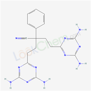 4-(4,6-diamino-1,3,5-triazin-2-yl)-2-[2-(4,6-diamino-1,3,5-triazin-2-yl)ethyl]-2-phenyl-butanenitrile cas  5397-11-5