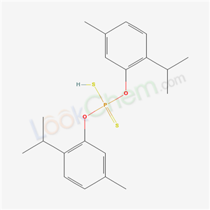 7465-54-5,O,O-bis[5-methyl-2-(propan-2-yl)phenyl] hydrogen phosphorodithioate,