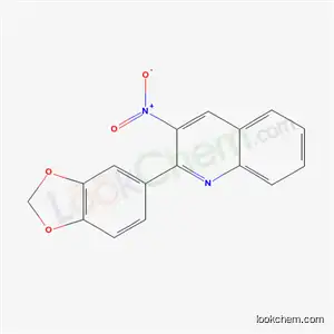 Molecular Structure of 5443-81-2 (2-(1,3-benzodioxol-5-yl)-3-nitroquinoline)