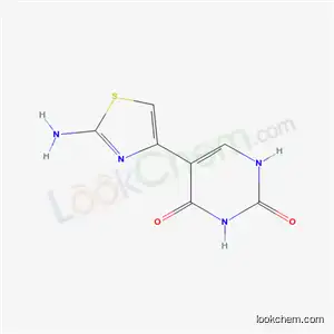 Molecular Structure of 57412-56-3 (5-(2-amino-1,3-thiazol-4-yl)pyrimidine-2,4(1H,3H)-dione)