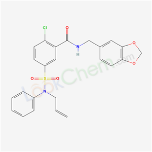5583-53-9,N-(1,3-benzodioxol-5-ylmethyl)-2-chloro-5-[phenyl(prop-2-en-1-yl)sulfamoyl]benzamide,