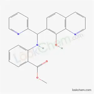 Molecular Structure of 80003-76-5 (methyl 2-{[(8-hydroxyquinolin-7-yl)(pyridin-2-yl)methyl]amino}benzoate)