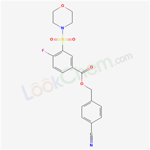 5631-05-0,4-cyanobenzyl 4-fluoro-3-(morpholin-4-ylsulfonyl)benzoate,