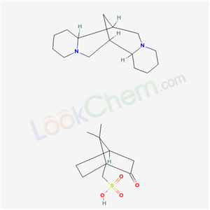 54243-49-1,Bicyclo(2.2.1)heptane-1-methanesulfonic acid, 7,7-dimethyl-2-oxo-,(1S)-, compd. with (7S-(7alpha,7aalpha,14alpha,14abeta))-dodecahy dro-7,14-methano-2H,6H-dipyrido(1,2-a:1,2-e)(1,5)diazocine (1:1),