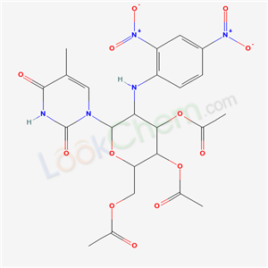 13421-40-4,5-methyl-1-{3,4,6-tri-O-acetyl-2-deoxy-2-[(2,4-dinitrophenyl)amino]hexopyranosyl}pyrimidine-2,4(1H,3H)-dione,