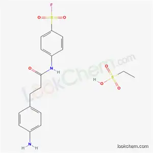 Molecular Structure of 19188-74-0 (ethanesulfonic acid - 4-{[3-(4-aminophenyl)propanoyl]amino}benzenesulfonyl fluoride (1:1))