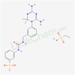 Metanilyl fluoride, N-[[m- (4, 6-diamino-2,2-dimethyl-s-triazin-1(2H)-yl)benzyl]carbamoyl]-, monoethanesulfonate(19159-37-6)