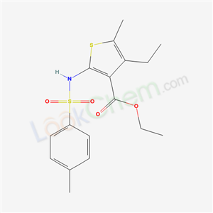53976-13-9,ethyl 4-ethyl-5-methyl-2-{[(4-methylphenyl)sulfonyl]amino}thiophene-3-carboxylate,