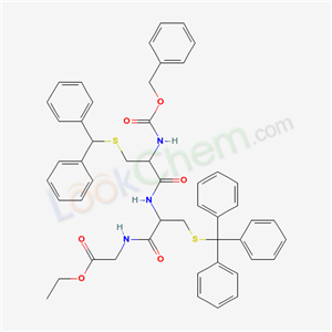 ethyl 2-[[2-[(3-benzhydrylsulfanyl-2-phenylmethoxycarbonylamino-propanoyl)amino]-3-tritylsulfanyl-propanoyl]amino]acetate cas  5721-14-2