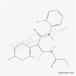 N-(2-chlorophenyl)-6-methyl-2-(propanoylamino)-4,5,6,7-tetrahydro-1-benzothiophene-3-carboxamide