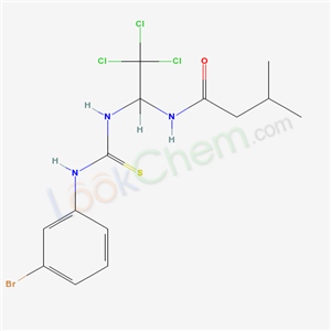 6131-71-1,N-(1-{[(3-bromophenyl)carbamothioyl]amino}-2,2,2-trichloroethyl)-3-methylbutanamide,