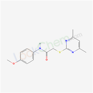 5998-79-8,2-[(4,6-dimethylpyrimidin-2-yl)sulfanyl]-N-(4-methoxyphenyl)acetamide,