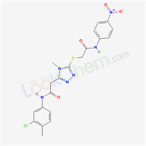 5366-69-8,2-[(5-{2-[(3-chloro-4-methylphenyl)amino]-2-oxoethyl}-4-methyl-4H-1,2,4-triazol-3-yl)sulfanyl]-N-(4-nitrophenyl)acetamide,