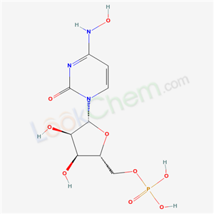 Molecular Structure of 4988-54-9 ([(2R,3R,4R,5R)-3,4-dihydroxy-5-[4-(hydroxyamino)-2-oxo-pyrimidin-1-yl]oxolan-2-yl]methoxyphosphonic acid)