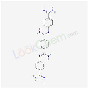 1,4-Benzenedicarboximidamide, N,N-bis(4-(imino(methylamino)methyl)phenyl)-, tetrahydrochloride (9CI) cas  2053-23-8