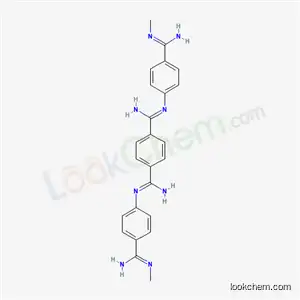 Molecular Structure of 2053-23-8 (1,4-Benzenedicarboximidamide, N,N-bis(4-(imino(methylamino)methyl)phenyl)-, tetrahydrochloride (9CI))