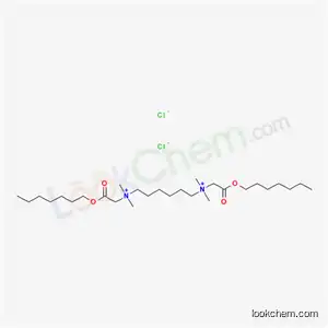 Molecular Structure of 7439-75-0 (AMMONIUM, HEXAMETHYLENEBIS((CARBOXYMETHYL)DIMETHYL-, DICHLORIDE, DIHEPTYL ESTER)