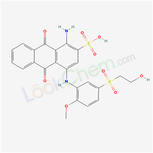 79641-28-4,1-amino-9,10-dihydro-4-[[5-[(2-hydroxyethyl)sulphonyl]-2-methoxyphenyl]amino]-9,10-dioxoanthracene-2-sulphonic acid,1-amino-9,10-dihydro-4-[[5-[(2-hydroxyethyl)sulphonyl]-2-methoxyphenyl]amino]-9,10-dioxoanthracene-2-sulphonic acid