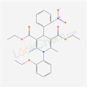 89467-86-7,Diethyl 2,6-dimethyl-1-(ethoxyphenyl)-4-(2-nitrophenyl)-1,4-dihydro-3,5-pyridinedicarboxylate,