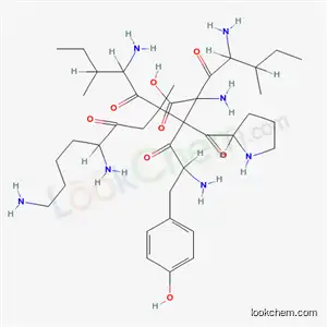 Molecular Structure of 102577-25-3 (2,7,11-triamino-3-[2-amino-3-(4-hydroxyphenyl)propanoyl]-2,4-bis(2-amino-3-methylpentanoyl)-4-methyl-6-oxo-3-(pyrrolidin-2-ylcarbonyl)undecanoic acid)
