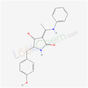 (3Z)-3-(1-anilinoethylidene)-5-[(4-hydroxyphenyl)methyl]pyrrolidine-2,4-dione