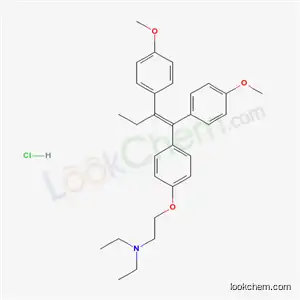 Molecular Structure of 35258-12-9 (2-{4-[(1E)-1,2-bis(4-methoxyphenyl)but-1-en-1-yl]phenoxy}-N,N-diethylethanamine hydrochloride)