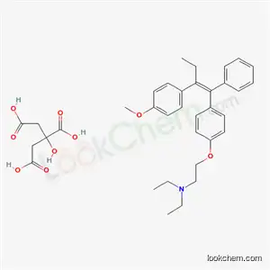 Molecular Structure of 42824-34-0 (N,N-diethyl-2-{4-[(1Z)-2-(4-methoxyphenyl)-1-phenylbut-1-en-1-yl]phenoxy}ethanamine 2-hydroxypropane-1,2,3-tricarboxylate (salt))