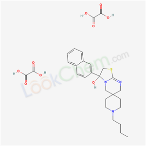 52419-76-8,Spiro(piperidine-4,6(7H)-(5H)thiazolo(3,2-a)pyrimidine), 1-butyl-3-(2-naphthalenyl)-, ethanedioate (1:2),
