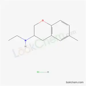 Molecular Structure of 60575-21-5 (N-ethyl-6-methyl-3,4-dihydro-2H-chromen-3-amine hydrochloride)