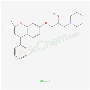 62071-47-0,1-[(2,2-dimethyl-4-phenyl-3,4-dihydro-2H-chromen-7-yl)oxy]-3-piperidin-1-ylpropan-2-ol hydrochloride,