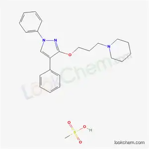 Molecular Structure of 62833-05-0 (1-{3-[(1,4-diphenyl-1H-pyrazol-3-yl)oxy]propyl}piperidine methanesulfonate)