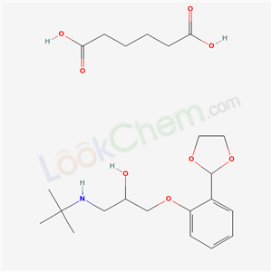 66287-64-7,hexanedioic acid - 1-(tert-butylamino)-3-[2-(1,3-dioxolan-2-yl)phenoxy]propan-2-ol (1:1),