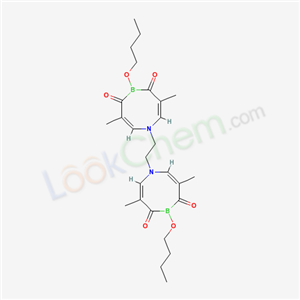 69402-04-6,1,2-BIS(3,7-DIMETHYL-5-N-BUTOXY-1-AZA-5-BORA-4,6-DIOXOCYCL.,1,5-Azaborocine-4,6-dione,1,1'-ethylenebis(5-butoxy-3,7-dimethyl;1,2-Bis(3,7-dimethyl-5-n-butoxy-1-aza-5-bora-4,6-dioxocyclooctyl)ethane;