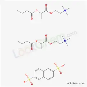 Molecular Structure of 73231-79-5 (2-(2-butanoyloxypropanoyloxy)ethyl-trimethyl-azanium, naphthalene-2,6- disulfonate)