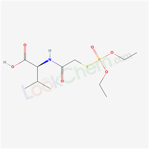 74107-58-7,N-[[(Diethoxyphosphinyl)thio]acetyl]-L-valine,N-(Mercaptoacetyl)valine S-ester with O,O-diethyl phosphorothioate;N-(((Diethoxyphosphinyl)thio)acetyl)-L-valine;Valine,N-(mercaptoacetyl)-,S-ester with O,O-diethyl phosphorothioate;L-Valine,N-(((diethoxyphosphinyl)thio)acetyl);