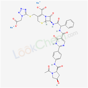 76718-43-9,disodium (6R,7R)-7-{[({[2-(4-{[(4R)-1-acetyl-4-hydroxy-L-prolyl]amino}phenyl)-6-oxo-1,6-dihydropyrimidin-5-yl]carbonyl}amino)(phenyl)acetyl]amino}-3-({[1-(carboxylatomethyl)-1H-tetrazol-5-yl]sulfanyl}methyl)-8-oxo-5-thia-1-azabicyclo[4.2.0]oct-2-ene-2-car,