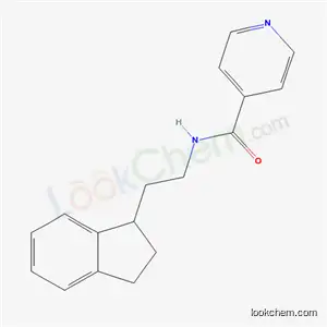 Molecular Structure of 78239-30-2 (N-[2-(2,3-dihydro-1H-inden-1-yl)ethyl]pyridine-4-carboxamide)
