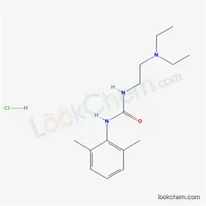 Molecular Structure of 78372-04-0 (1-[2-(diethylamino)ethyl]-3-(2,6-dimethylphenyl)urea hydrochloride)