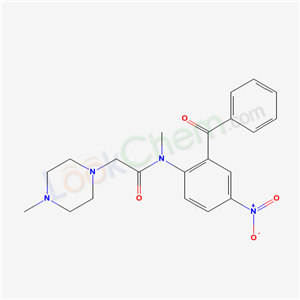 80166-49-0,N-methyl-2-(4-methylpiperazin-1-yl)-N-[4-nitro-2-(phenylcarbonyl)phenyl]acetamide,