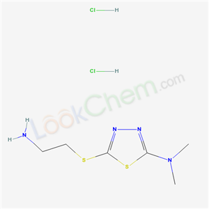 63503-54-8,2-(5-Dimethylamino-1,3,4-thiadiazol-2-ylthio)ethylamine dihydrochloride,2-Dimethylamino-5-(beta-aminoethyl)-mercapto-1,3,4-thiadiazole dihydrochloride;Ethylamine, 2-(5-dimethylamino-1,3,4-thiadiazol-2-ylthio)-, dihydrochloride;5-(2-aminoethylsulfanyl)-N,N-dimethyl-1,3,4-thiadiazol-2-amine dihydrochloride;