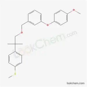 Molecular Structure of 80853-78-7 (Benzene, 1-(4-methoxyphenoxy)-3-((2-(4-(methylthio)phenyl)-2-methylpro poxy)methyl)-)