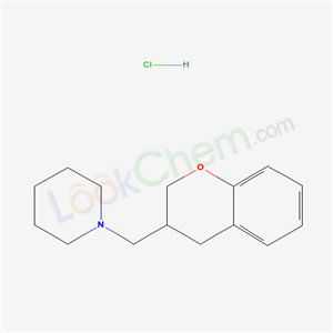 83823-43-2,Piperidine, 1-((3,4-dihydro-2H-1-benzopyran-3-yl)methyl)-, hydrochlori de,1-((3,4-Dihydro-2H-1-benzopyran-3-yl)methyl)piperidine hydrochloride;1-(3,4-dihydro-2H-chromen-3-ylmethyl)piperidine hydrochloride;Piperidine,1-((3,4-dihydro-2H-1-benzopyran-3-yl)methyl)-,hydrochloride;