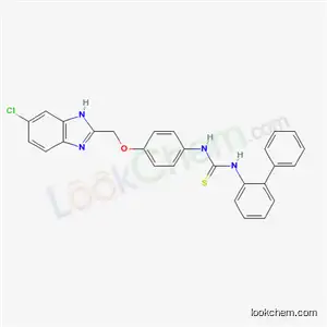 Thiourea, N-(1,1'-biphenylyl)-N'-(4-((5-chloro-1H-benzimidazol-2-yl)methoxy)phenyl)-