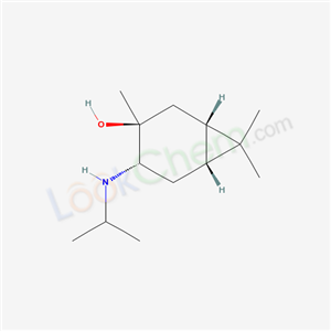 146087-00-5,(1S,3S,4S,6R)-3,7,7-trimethyl-4-[(1-methylethyl)amino]bicyclo[4.1.0]heptan-3-ol,
