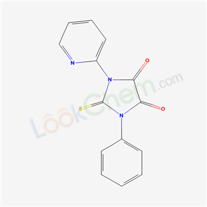 132034-04-9,1-Phenyl-3-(2-pyridinyl)-2-thioxo-4,5-imidazolidinedione,
