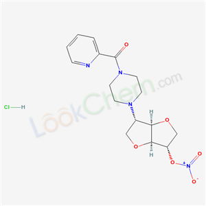 134186-05-3,1,4:3,6-dianhydro-2-deoxy-5-O-nitro-2-[4-(pyridin-2-ylcarbonyl)piperazin-1-yl]-L-iditol hydrochloride,