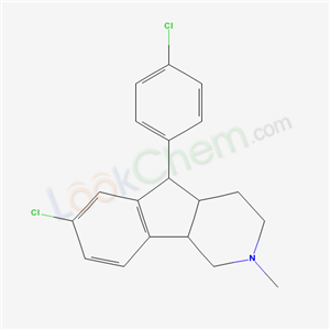 57571-54-7,7-chloro-5-(4-chlorophenyl)-2-methyl-2,3,4,4a,5,9b-hexahydro-1H-indeno[1,2-c]pyridine,