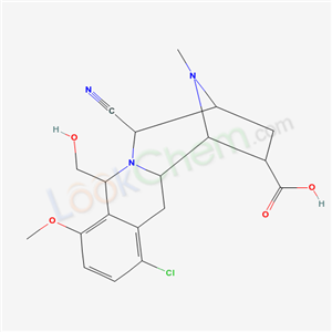 8,11-Iminoazepino(1,2-b)isoquinoline-10-carboxylic acid, 5,7,8,9,10,11,11a,12-octahydro-1-chloro-7-cyano-5-(hydroxymethyl)-4-methoxy-13-methyl-