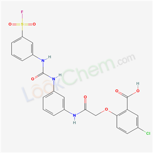 18704-97-7,5-chloro-2-(2-{[3-({[3-(fluorosulfonyl)phenyl]carbamoyl}amino)phenyl]amino}-2-oxoethoxy)benzoic acid,
