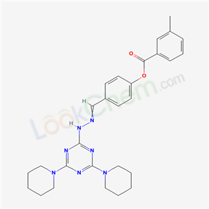 5584-34-9,4-[(4,6-dipiperidin-1-yl-1,3,5-triazin-2-yl)carbonohydrazonoyl]phenyl 3-methylbenzoate,